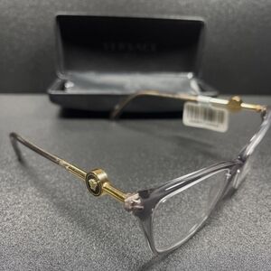 Versace Italy B Mod 3293 55[]18 140 Black / Gold Eyeglasses / Frames W/Case MH